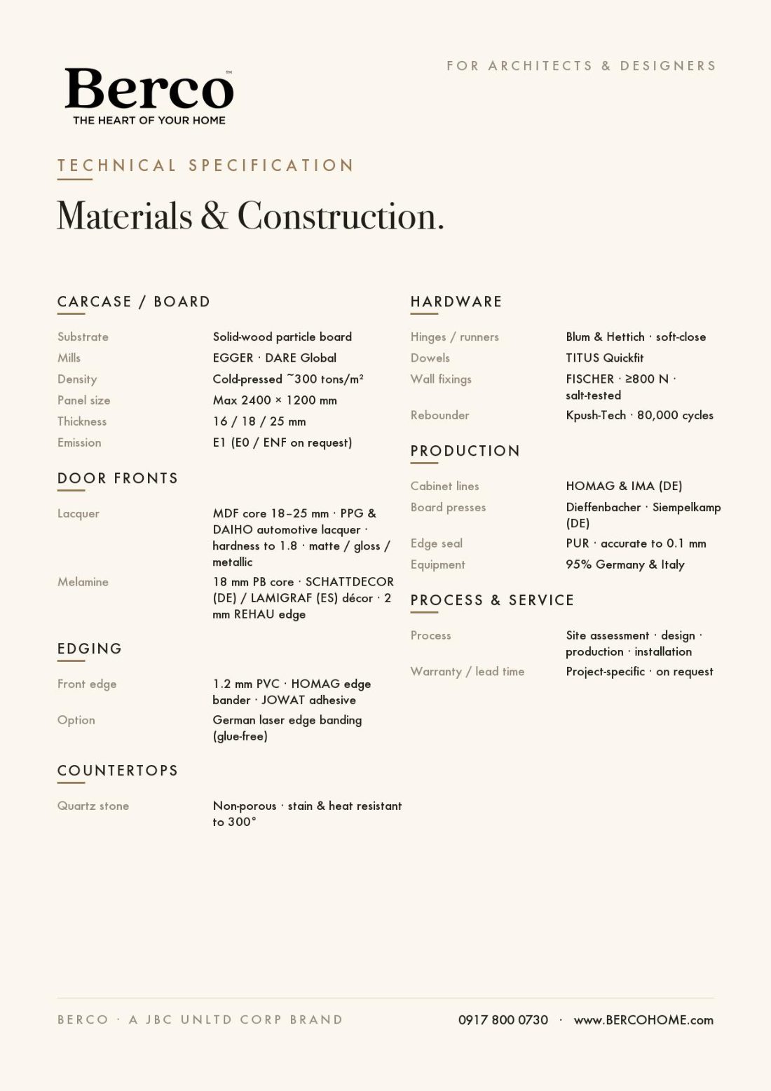 Technical Specification — page 1
