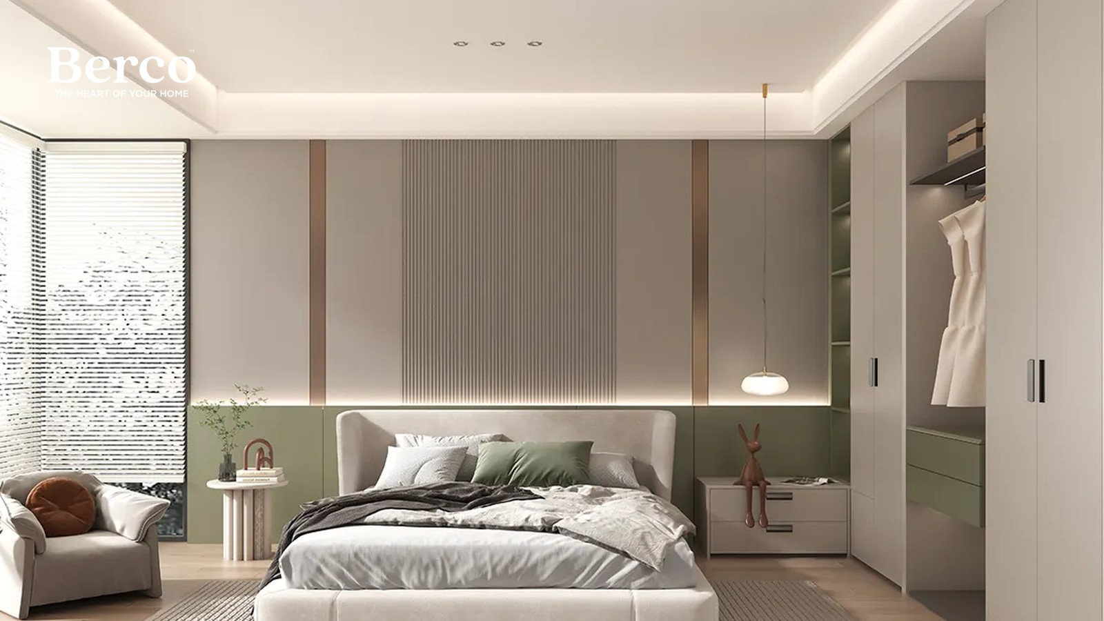 Sage Wardrobe Wall With Dressing Niche — view 2