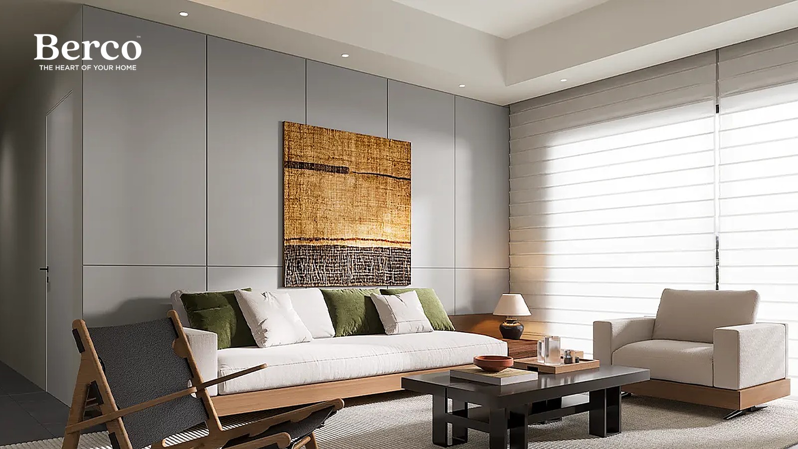 White and Oak Wall-to-Wall Storage — view 3