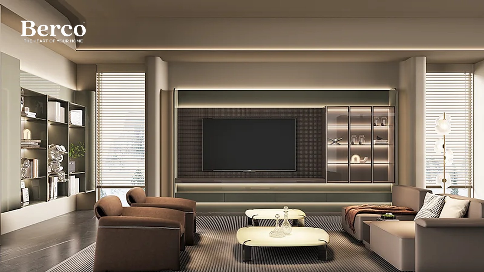 Warm Greige With Olive Green Accents — view 3