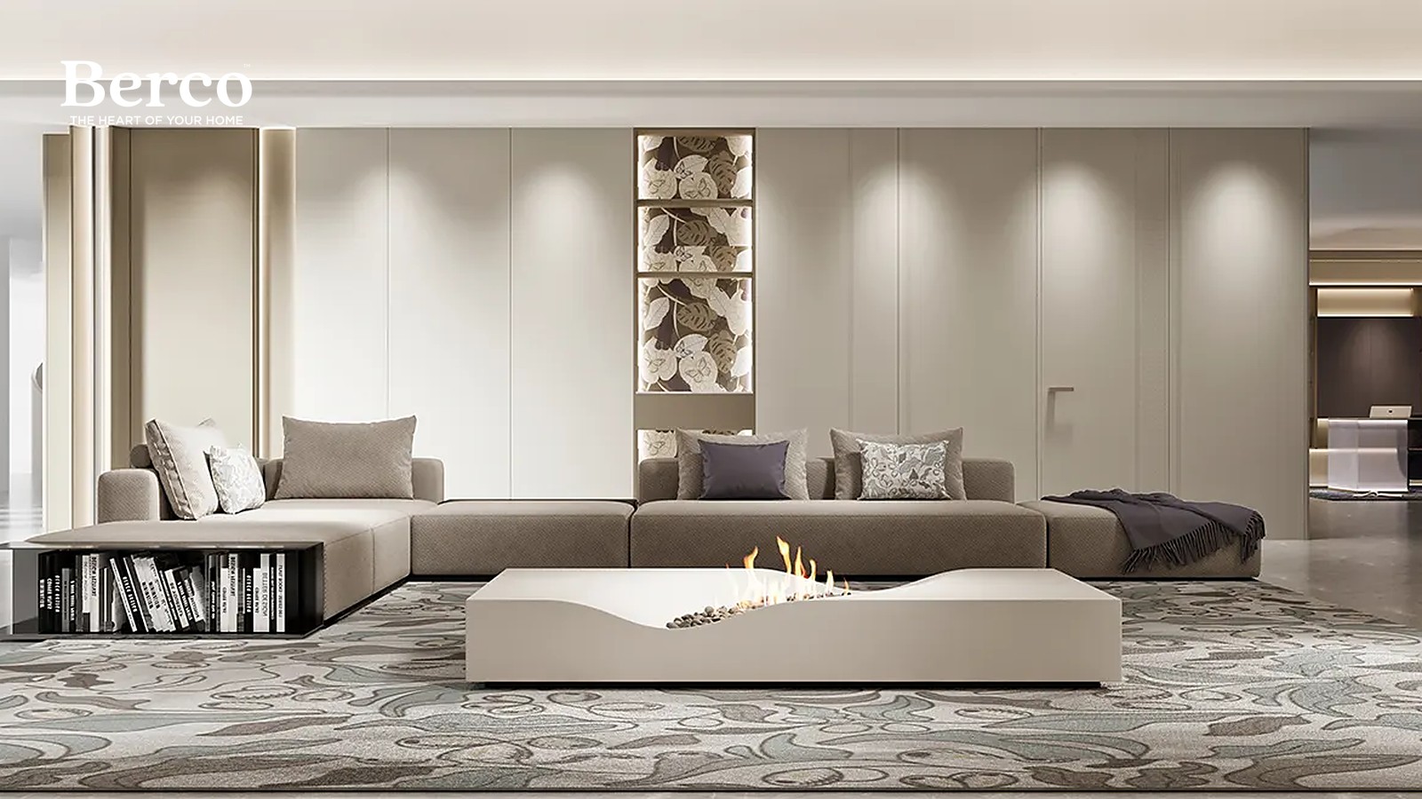 Ivory Panelled Walls and Lit Niches — view 3
